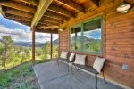 Enjoy a covered and even more secluded view from the lower level patio off the family room.